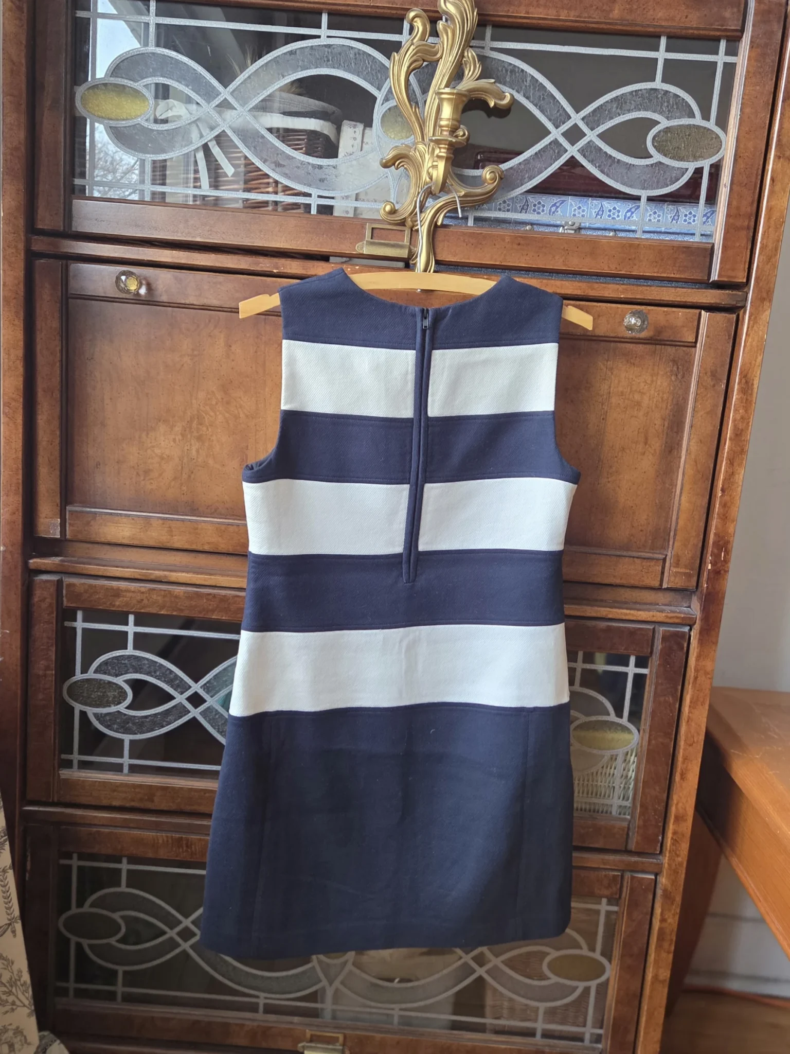 Image for THEORY- Magnificent navy blue and white dress
