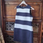 Thumbnail for THEORY- Magnificent navy blue and white dress