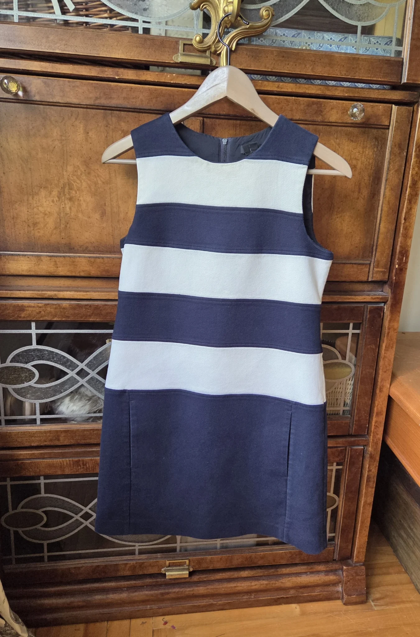 Image for THEORY- Magnificent navy blue and white dress
