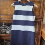 Thumbnail for THEORY- Magnificent navy blue and white dress