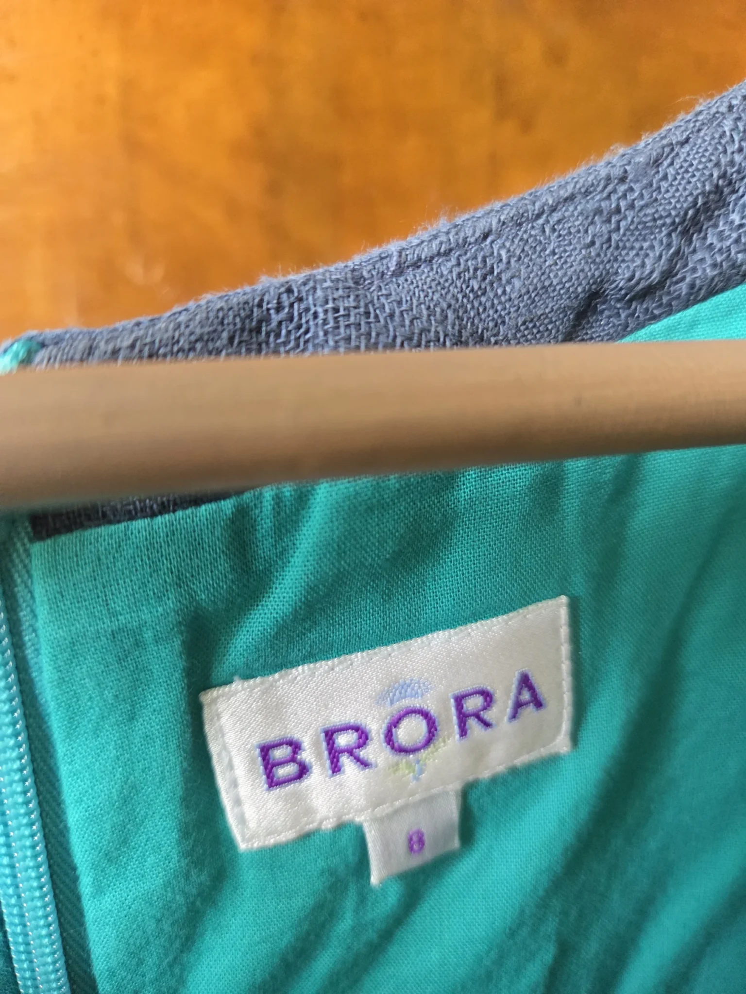 Image for Magnificent turquoise Brora 100% linen dress