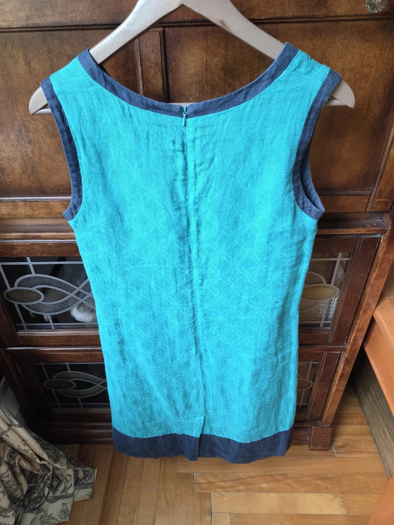 Image for Magnificent turquoise Brora 100% linen dress