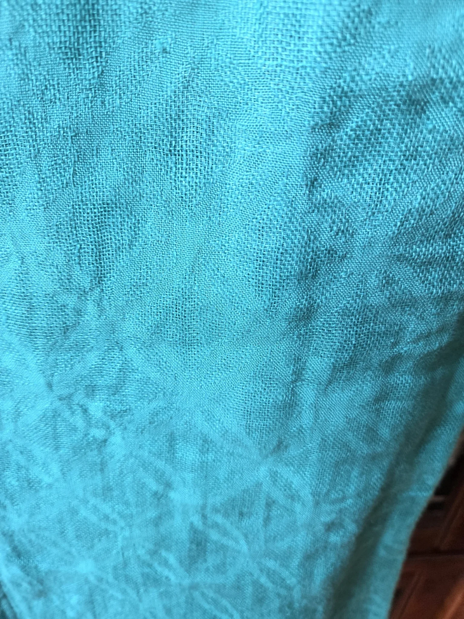 Image for Magnificent turquoise Brora 100% linen dress