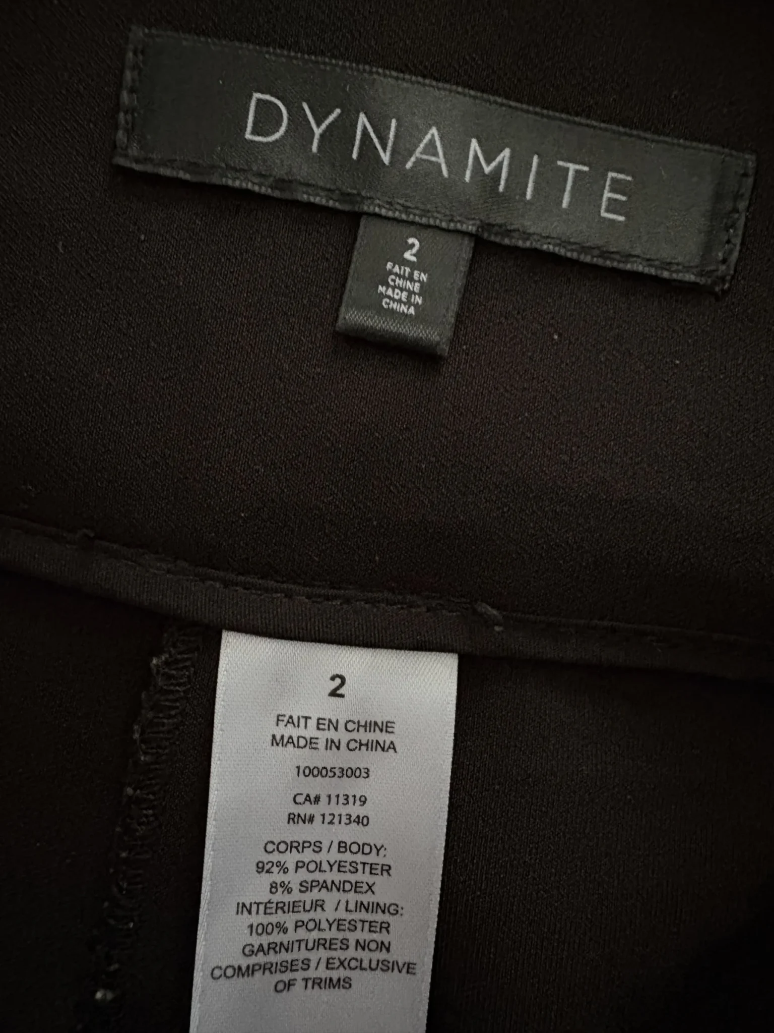 Image for Dynamite classic black trousers