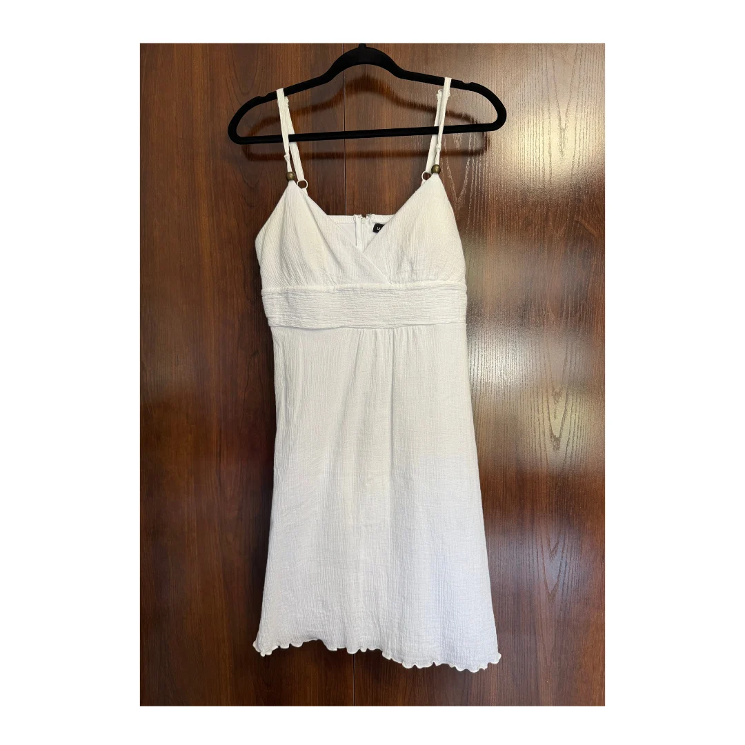Robe d’été blanche Le Château à fines bretelles – robe légère en coton taille M Le Château seconde main