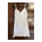 Thumbnail for Le Château white summer dress with thin straps - lightweight cotton dress size M