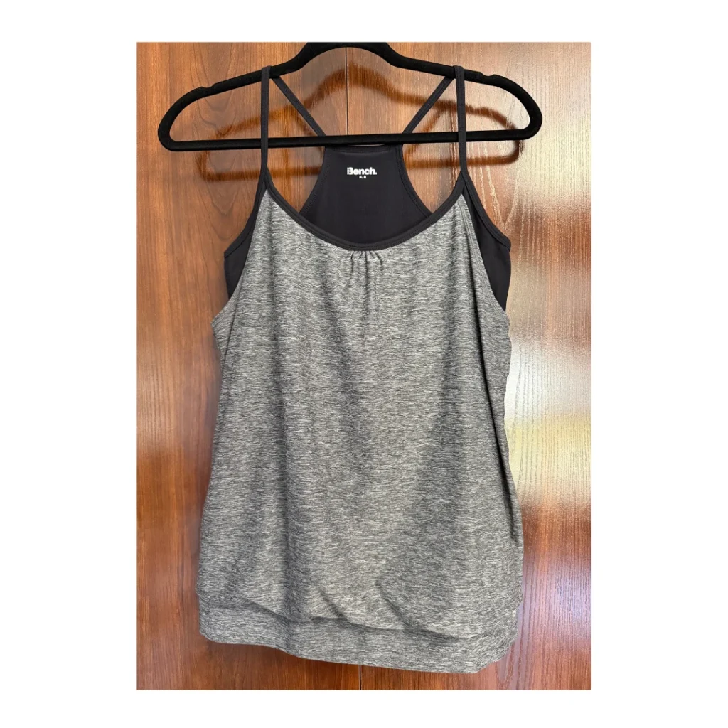 Featured image for Bench grey sports camisole with integrated bra - training top size M