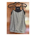 Featured thumbnail for Bench grey sports camisole with integrated bra - training top size M