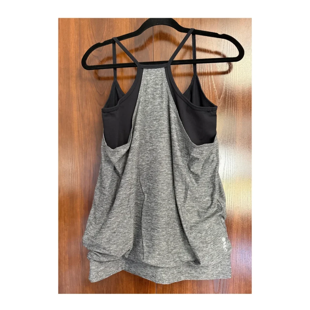 Image for Bench grey sports camisole with integrated bra - training top size M