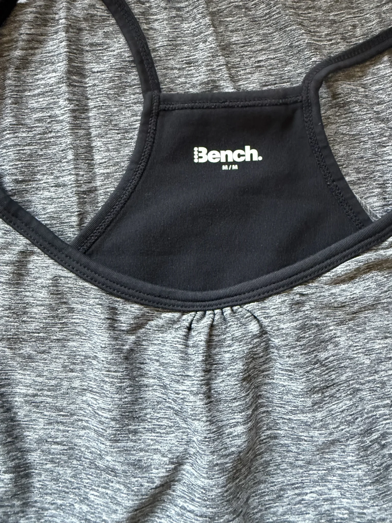 Image for Bench grey sports camisole with integrated bra - training top size M