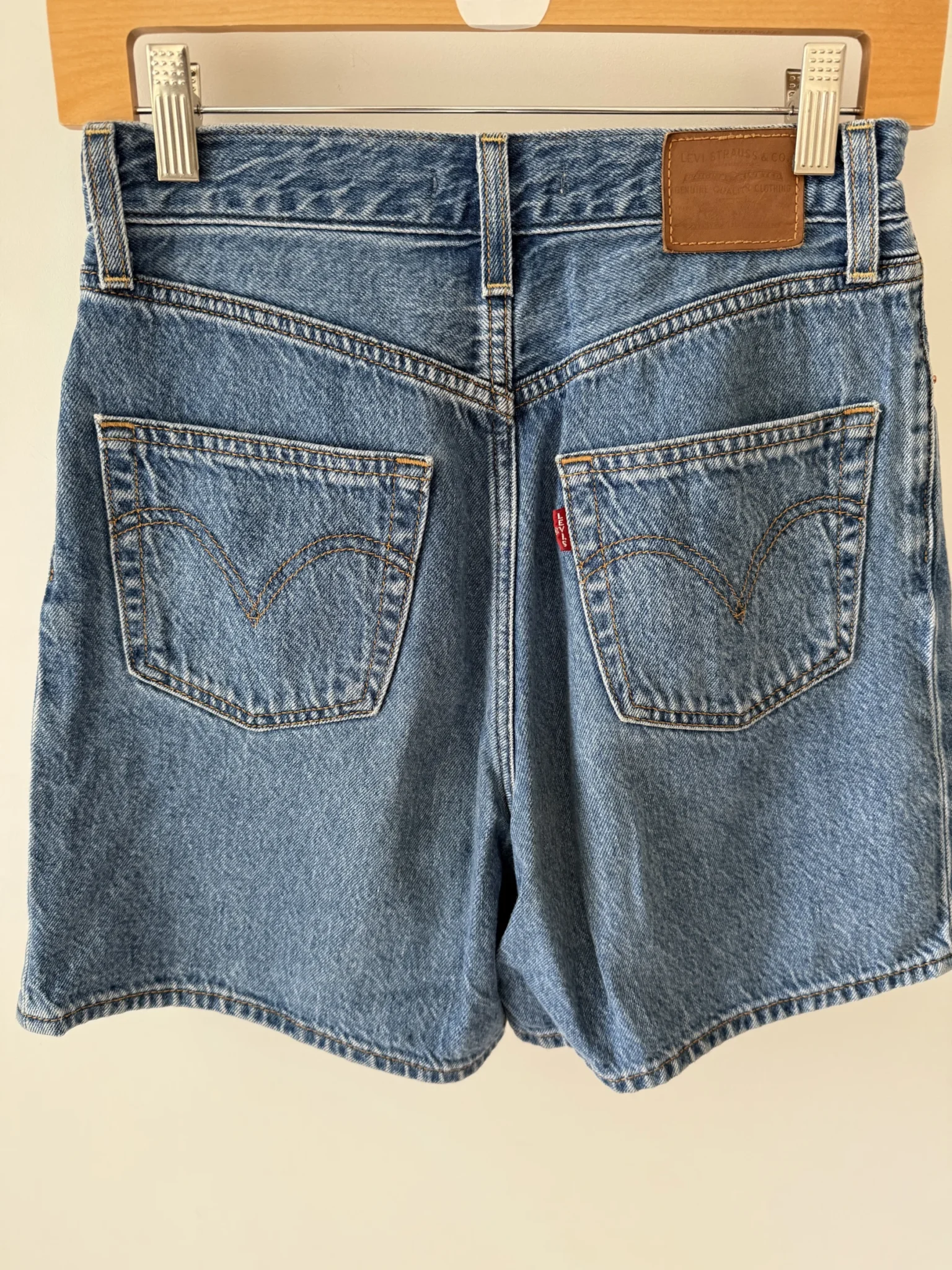Image for Levis Ribcage High Waisted Jean Shorts with Pleats