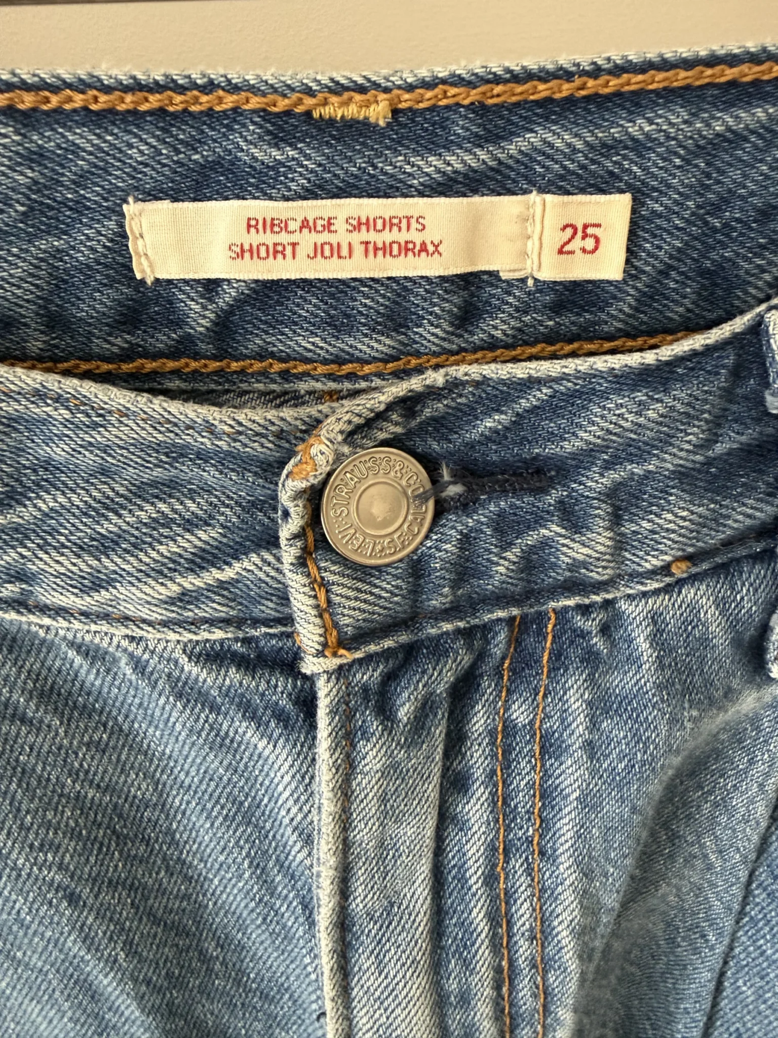 Image for Levis Ribcage High Waisted Jean Shorts with Pleats