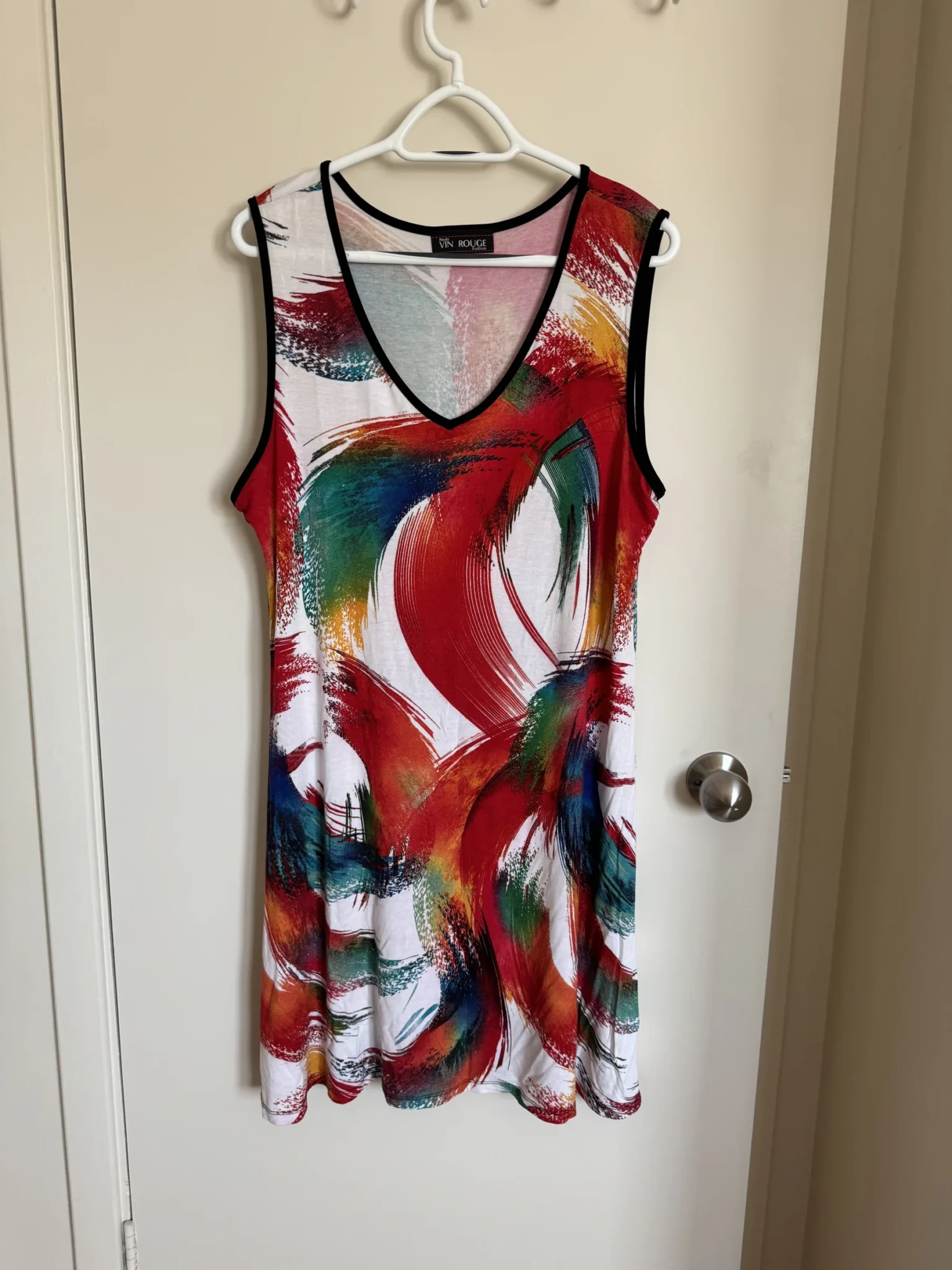 Featured image for Robe d’été sans manches multicolore