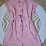 Featured thumbnail for Robe Chemise courte en mélange de lin