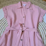 Thumbnail for Robe Chemise courte en mélange de lin