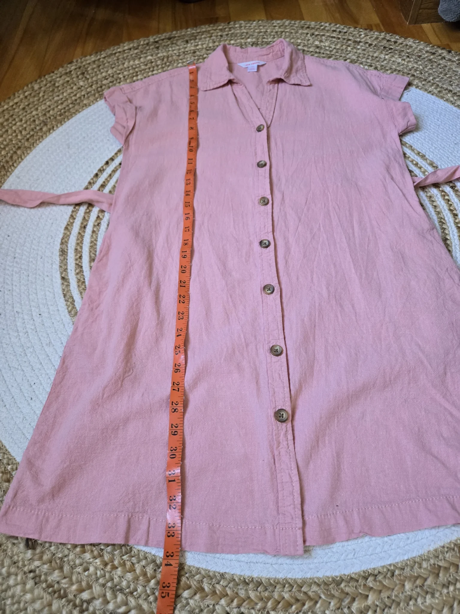 Image for Robe Chemise courte en mélange de lin