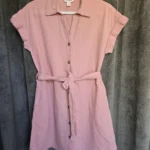 Thumbnail for Robe Chemise courte en mélange de lin