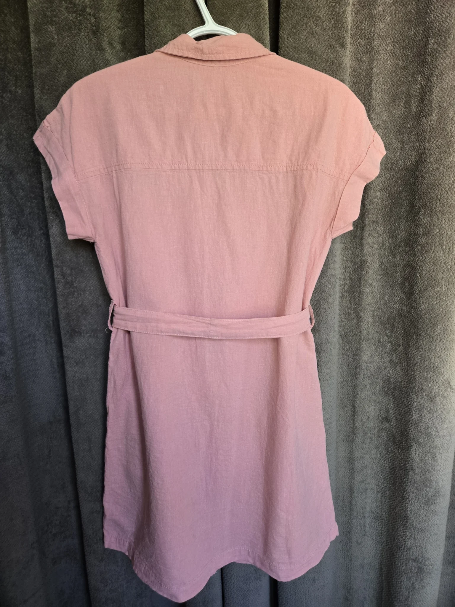 Image for Robe Chemise courte en mélange de lin
