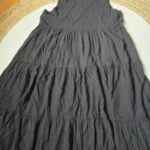Thumbnail for Robe midi à fronces en lin