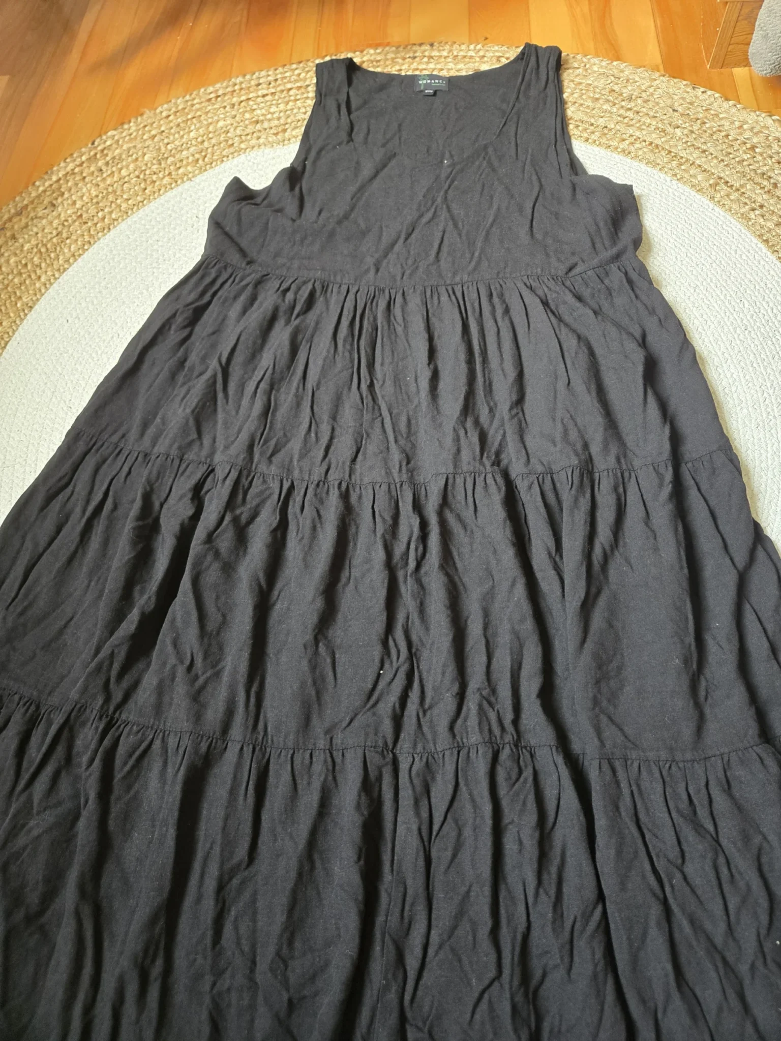 Image for Robe midi à fronces en lin