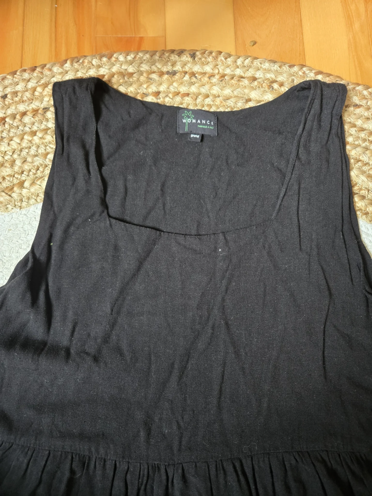 Image for Robe midi à fronces en lin