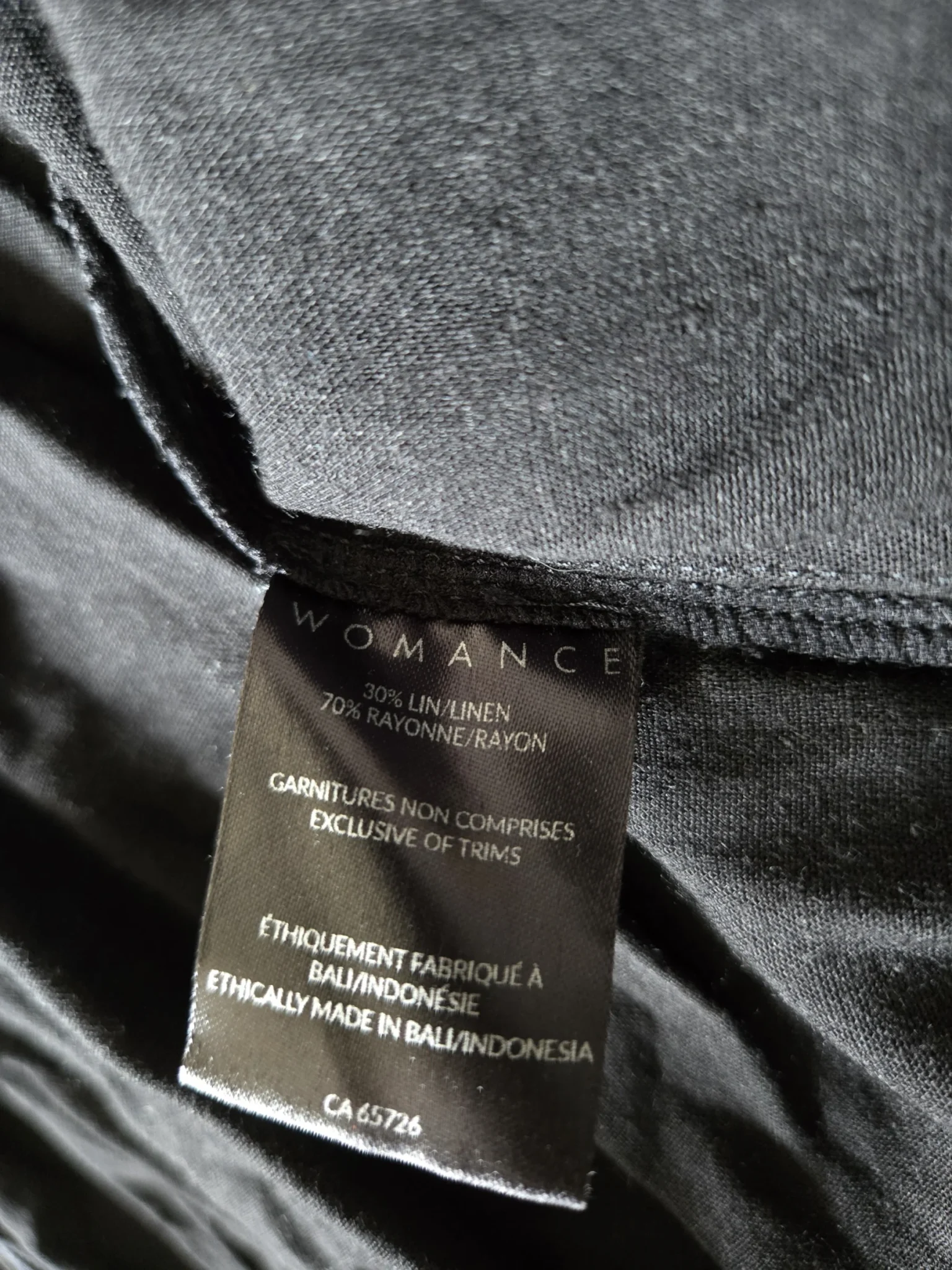 Image for Robe midi à fronces en lin