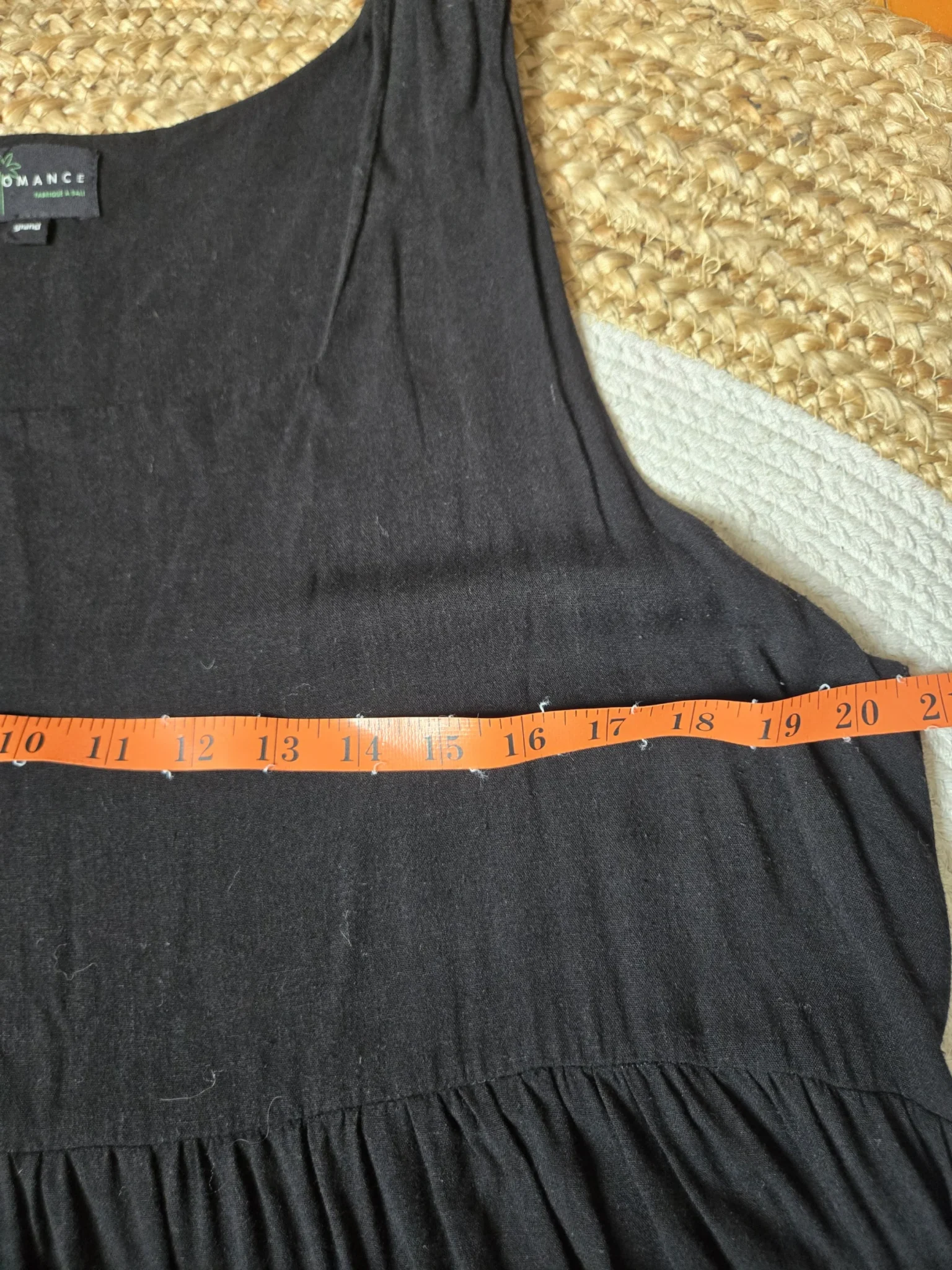 Image for Robe midi à fronces en lin