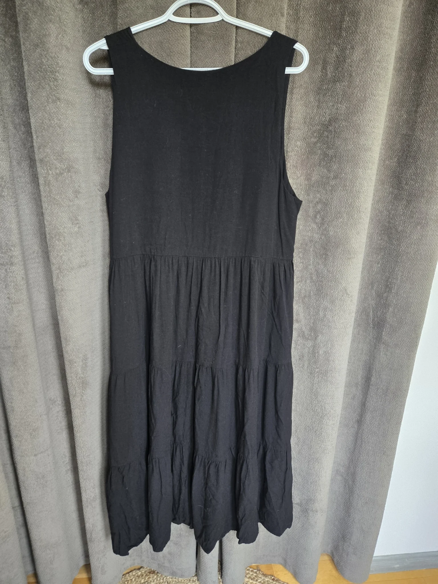 Image for Robe midi à fronces en lin