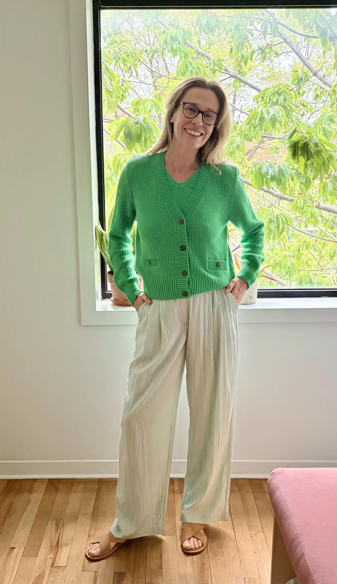 Image for Twin set en coton bio vert printemps