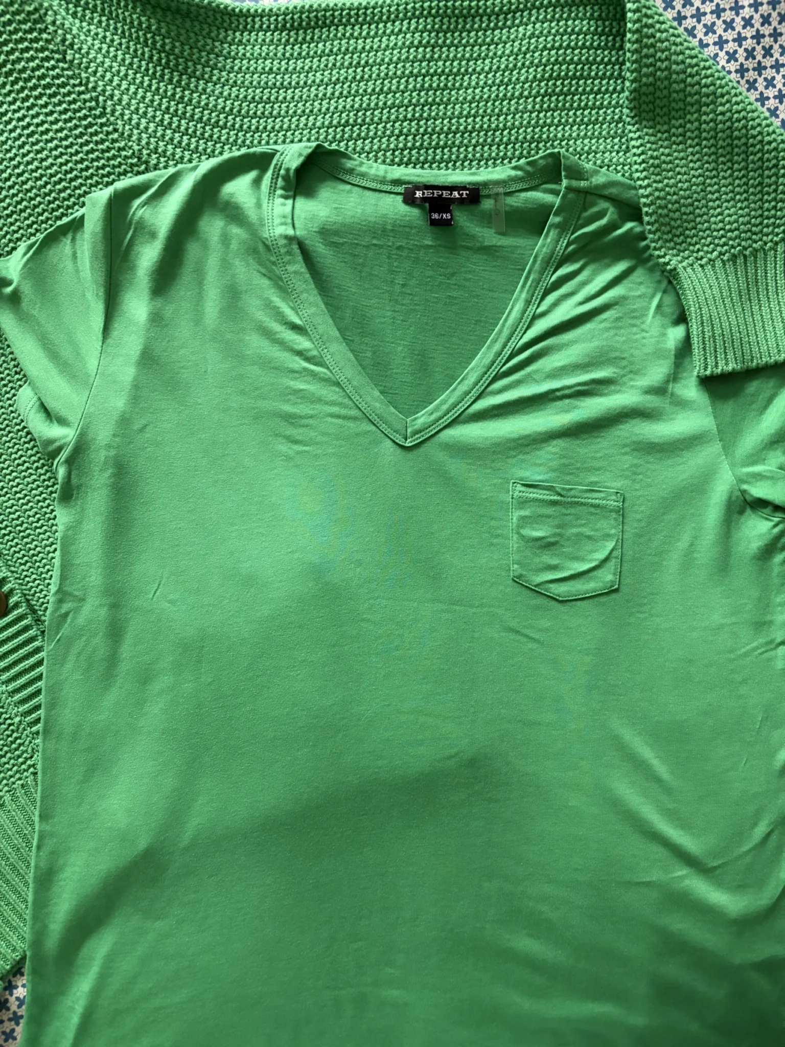 Image for Twin set en coton bio vert printemps