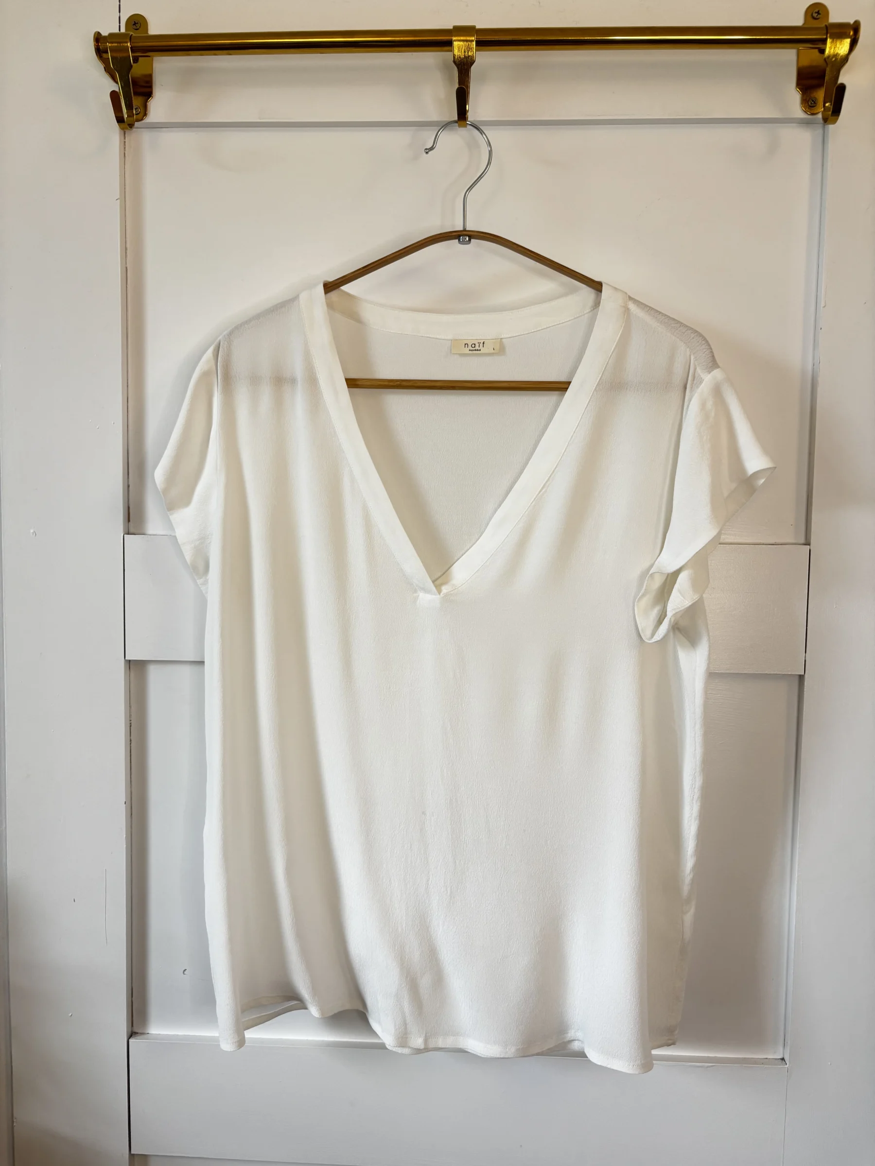 🌟Baisse de prix  ♥️Haut blanc NAÏF Naïf seconde main