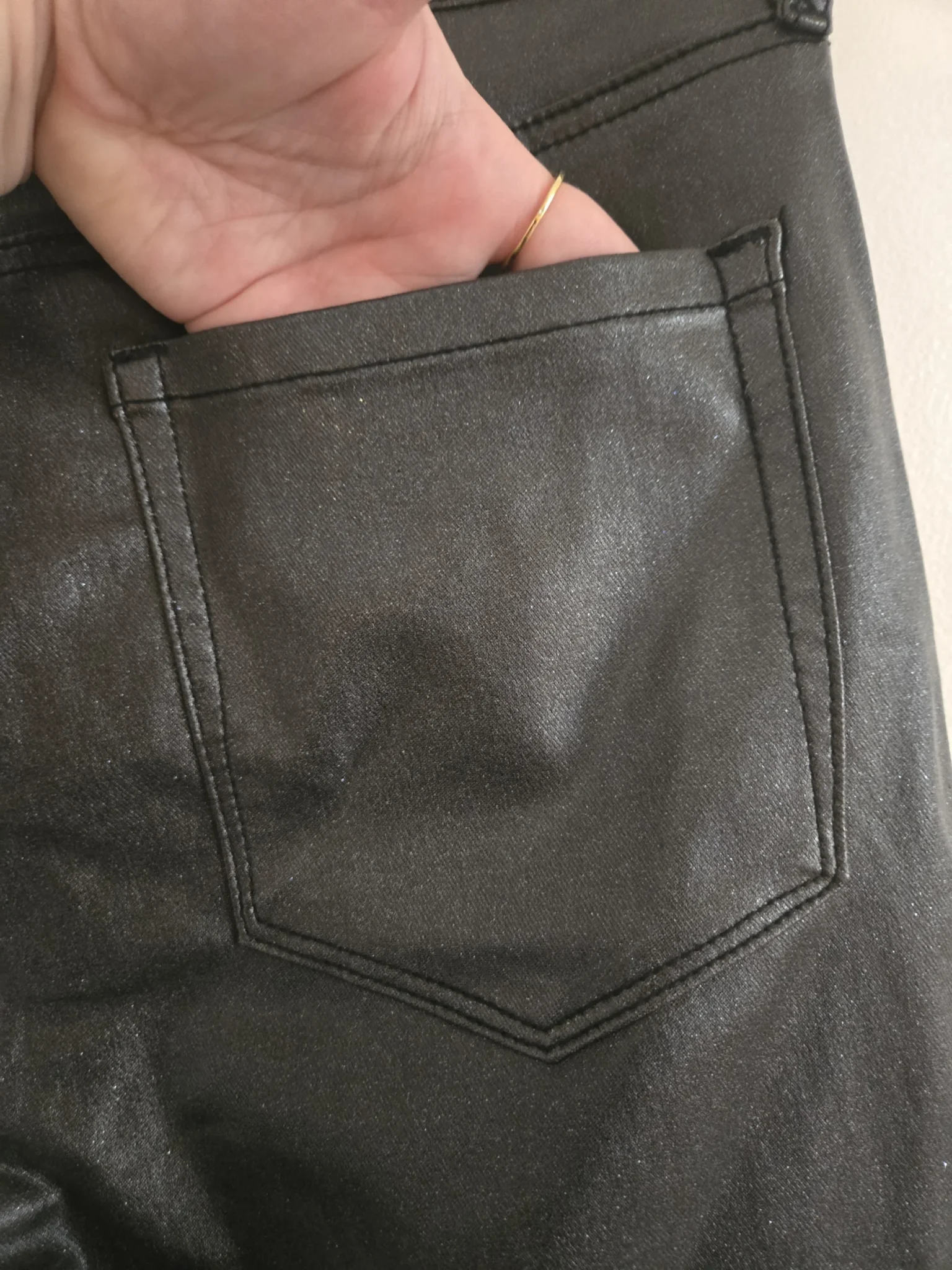 Image for Rebecca Minkoff sparkly trousers black/grey