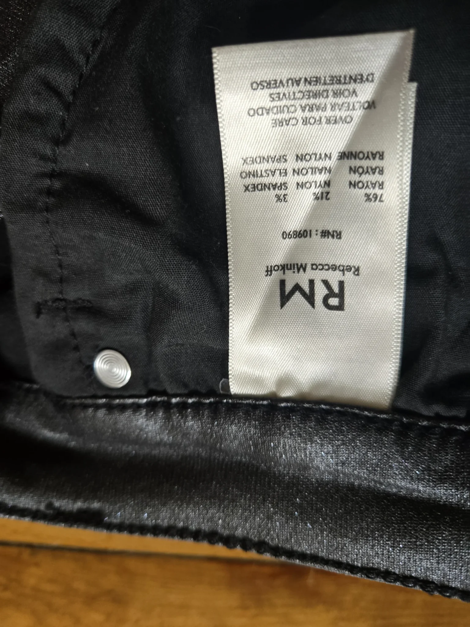 Image for Rebecca Minkoff sparkly trousers black/grey