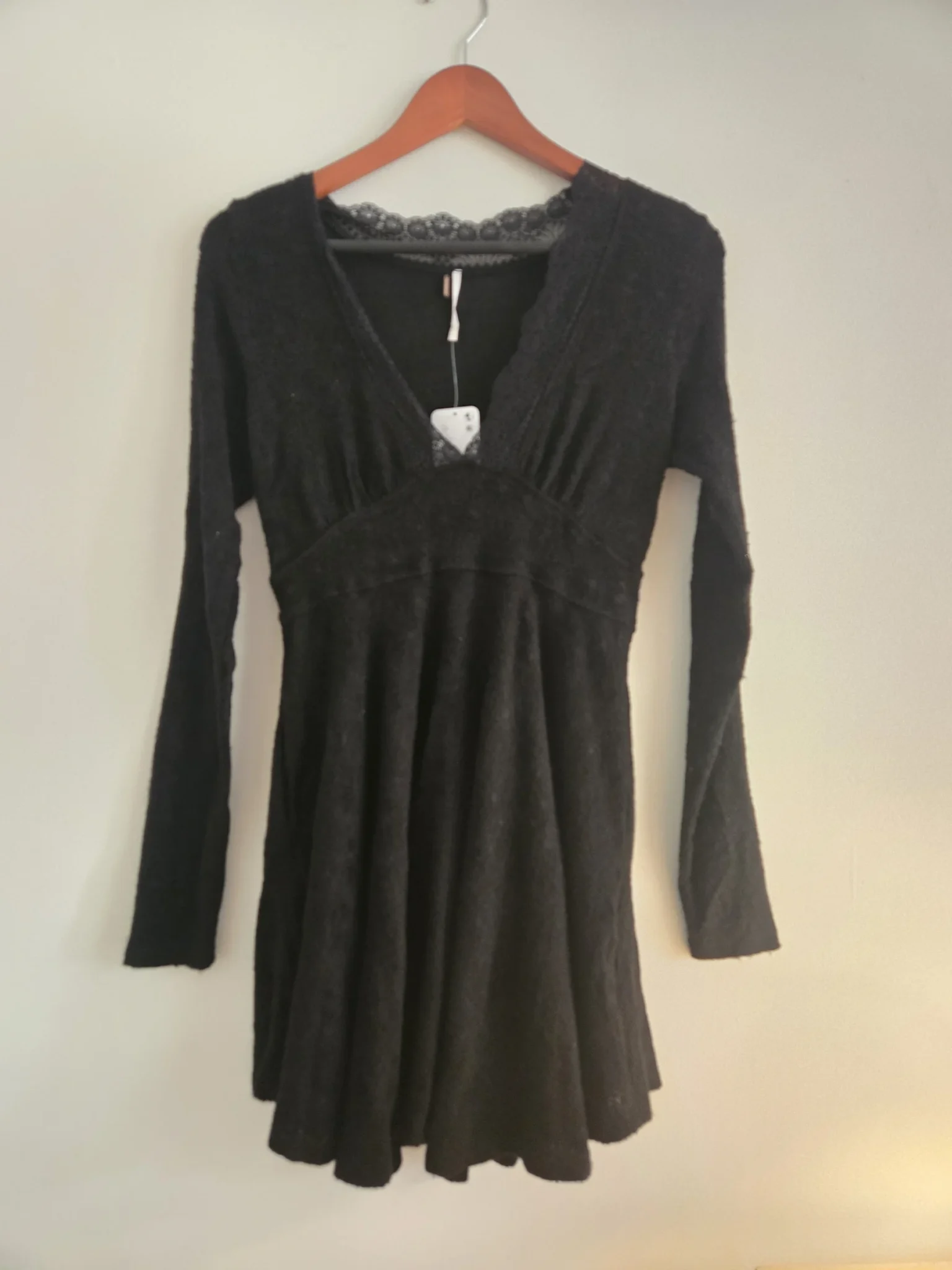 Image for NWT Free people black lace dress