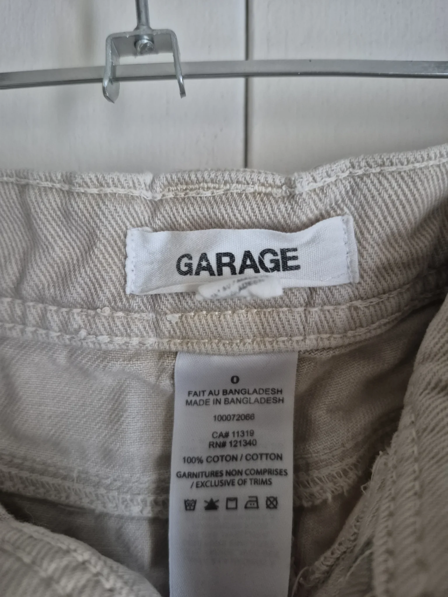 Image for Pantalon beige cargo Garage grandeur 0