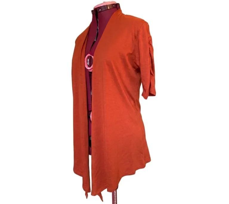 Image for FIRST EXIT - Cardigan Ouvert Orange Brûlé - Taille M