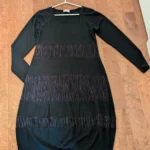 Featured thumbnail for Robe pull noire à manches longues