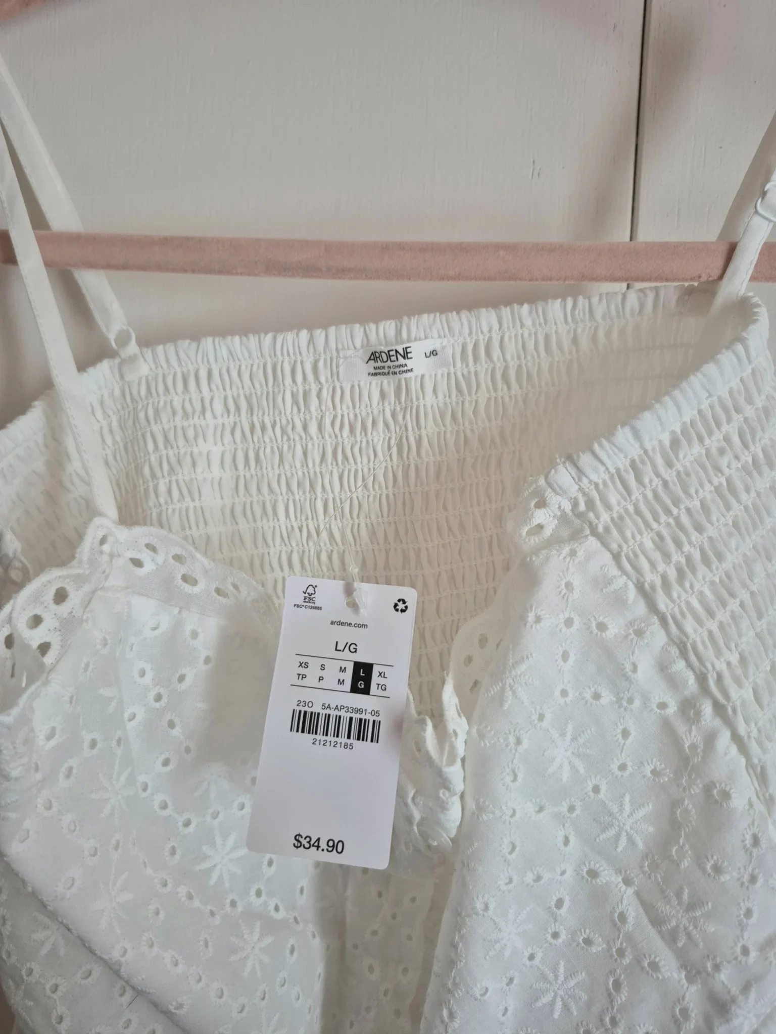 Image for Ardene large white camisole