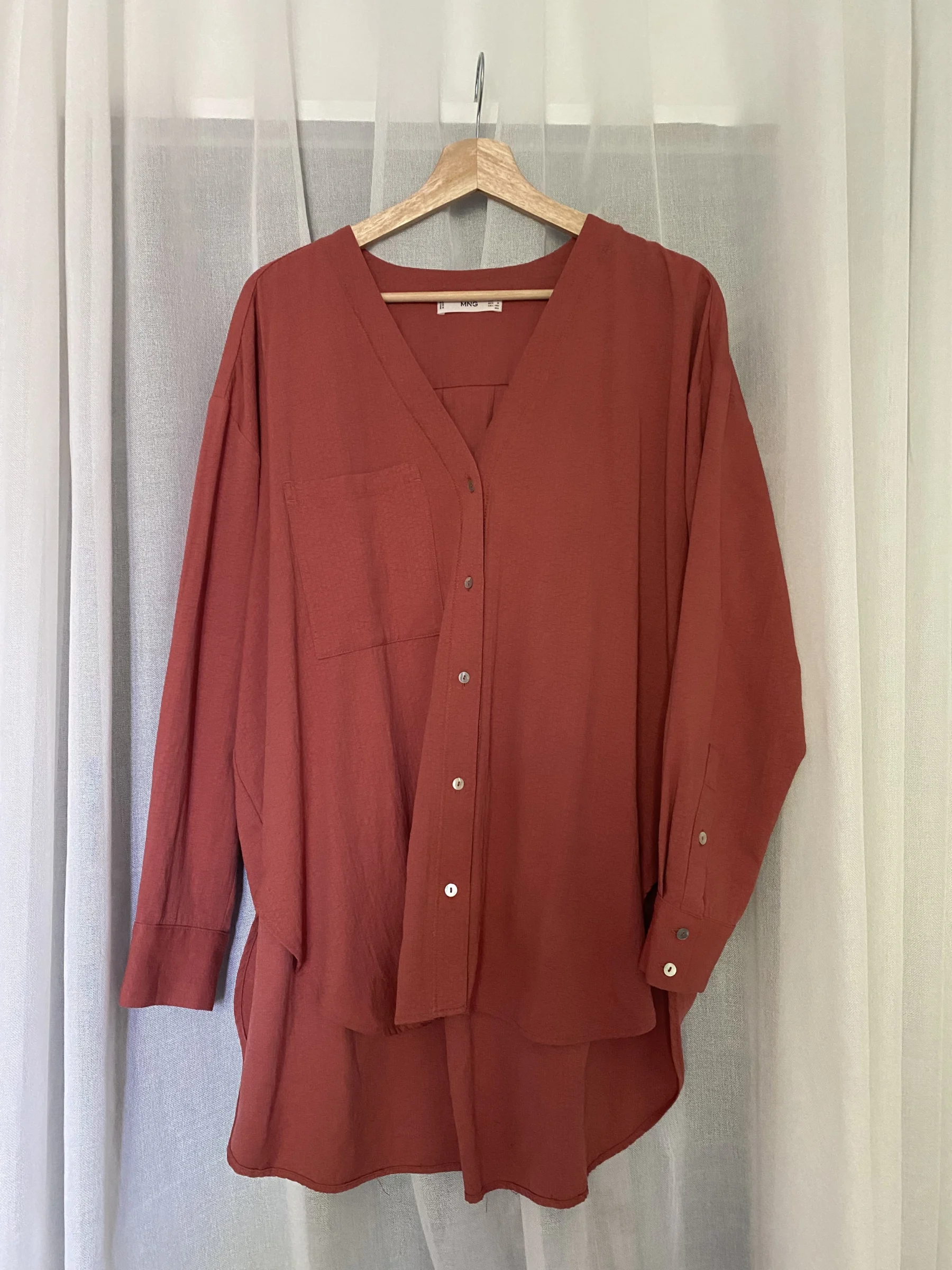 Chemise ocre oversized Mango seconde main