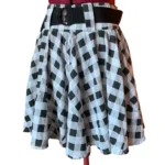 Featured thumbnail for SUPREMEBEING - JUPE Coupe cercle Motif carreaux noirs et blancs SMALL