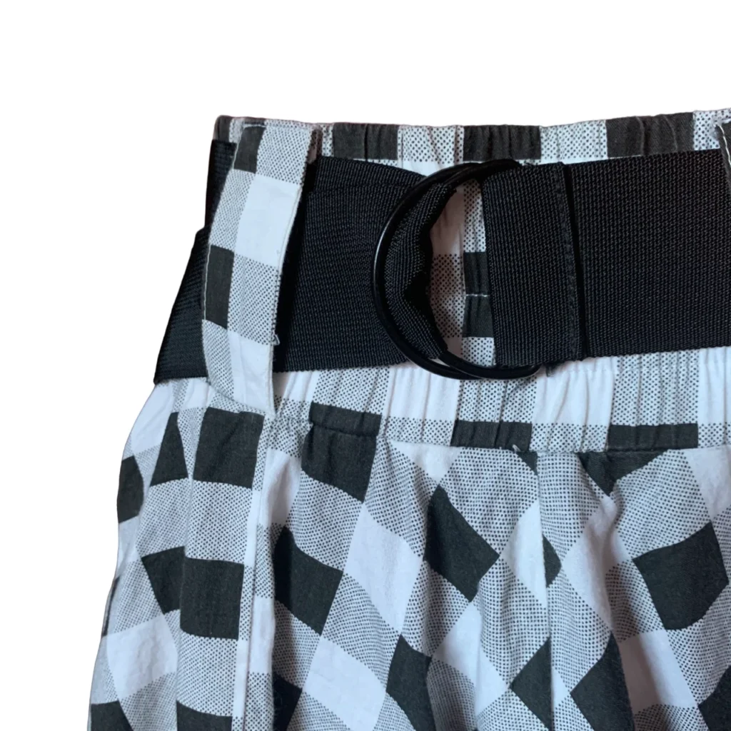 Image for SUPREMEBEING - JUPE Coupe cercle Motif carreaux noirs et blancs SMALL
