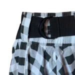 Thumbnail for SUPREMEBEING - JUPE Coupe cercle Motif carreaux noirs et blancs SMALL
