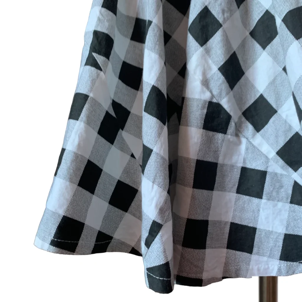Image for SUPREMEBEING - JUPE Coupe cercle Motif carreaux noirs et blancs SMALL