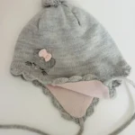 Thumbnail for 2-4T Tuque petit chat gris et rose