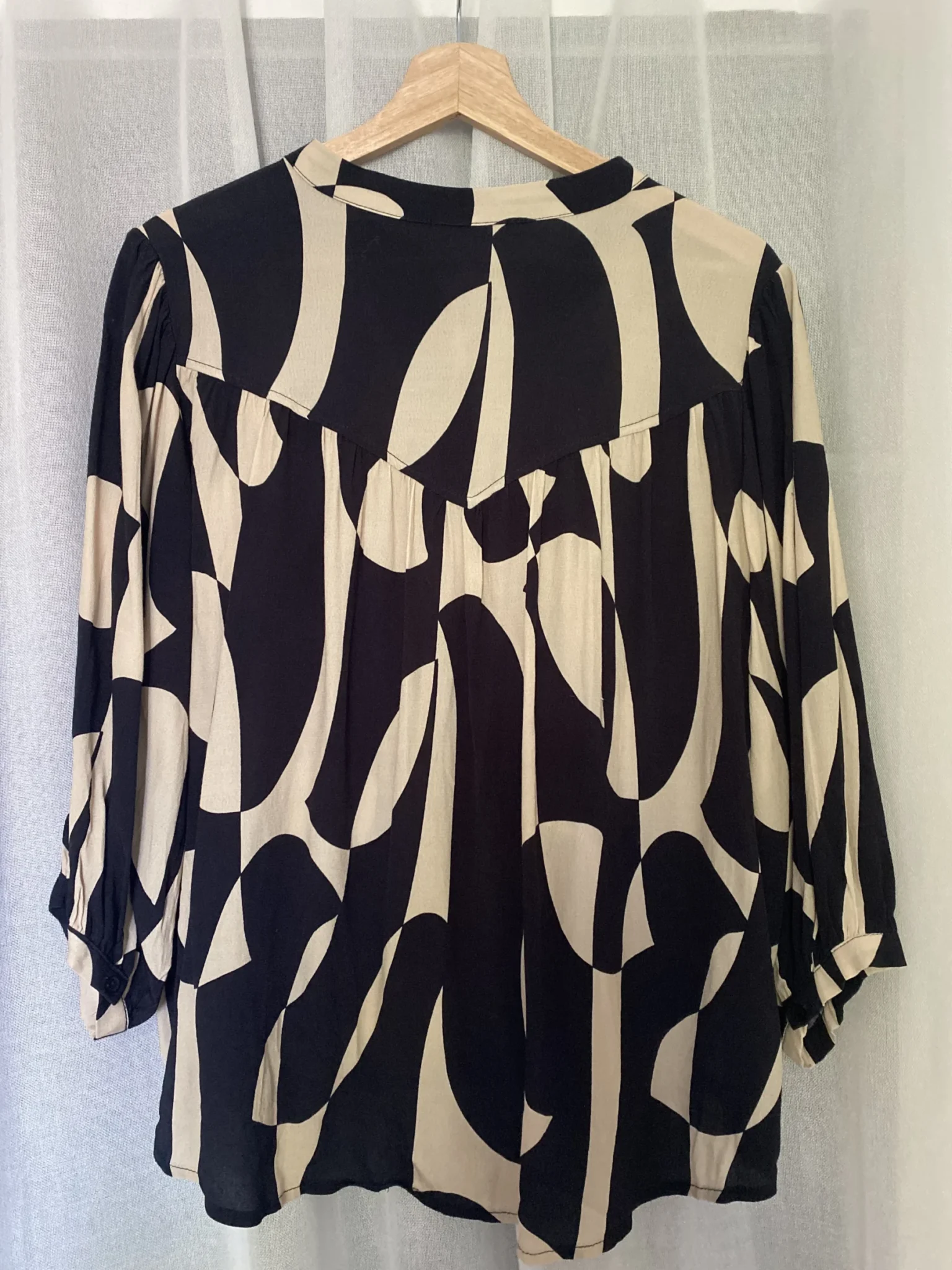 Image for Blouse motifs imprimés beige et noir