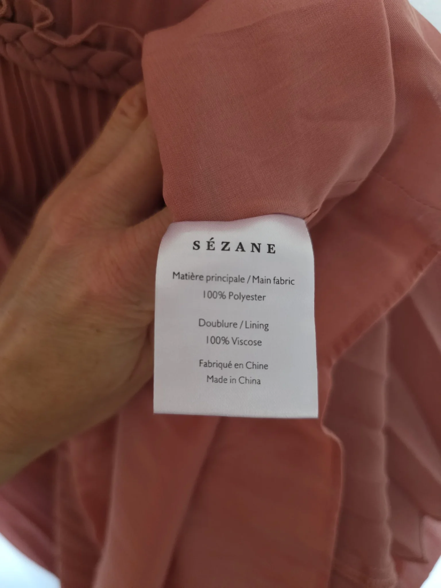 Image for Robe Sézane Pia rose poudré