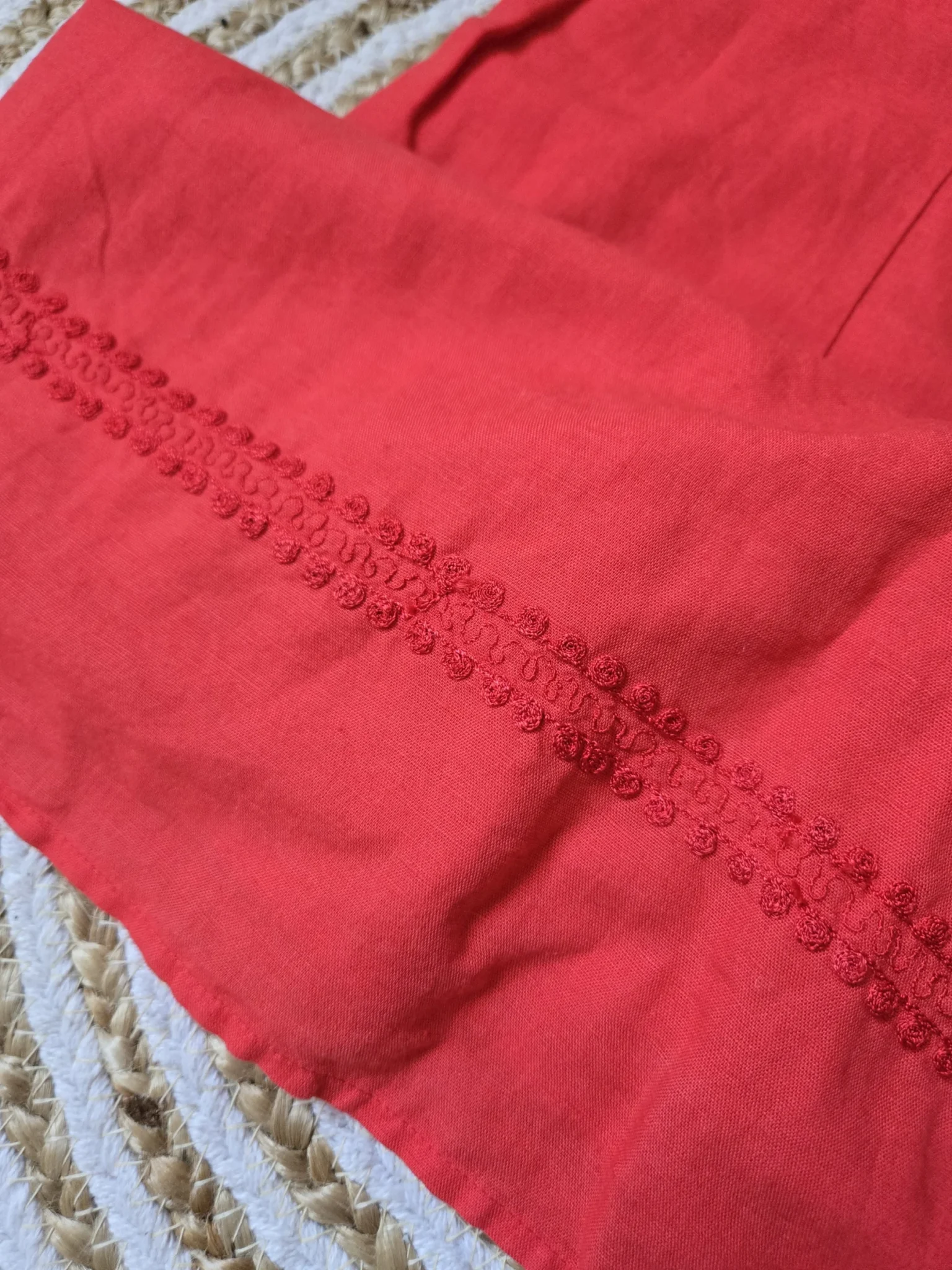 Image for H.O.G. ; Robe Rouge Corail en mélange lin et coton
