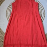 Thumbnail for H.O.G. ; Robe Rouge Corail en mélange lin et coton