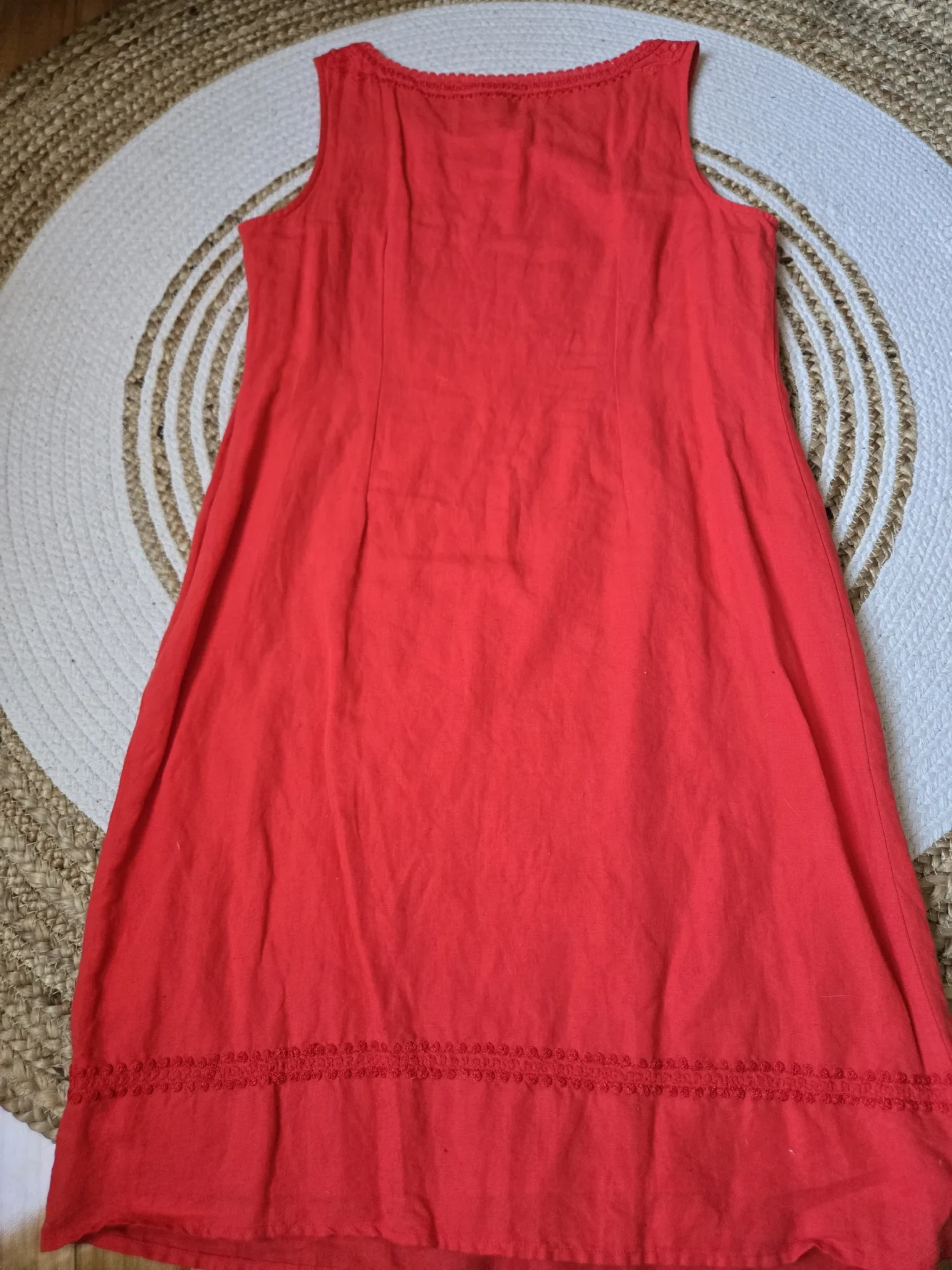 Image for H.O.G. ; Robe Rouge Corail en mélange lin et coton