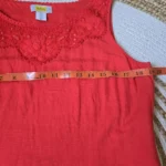 Thumbnail for H.O.G. ; Robe Rouge Corail en mélange lin et coton